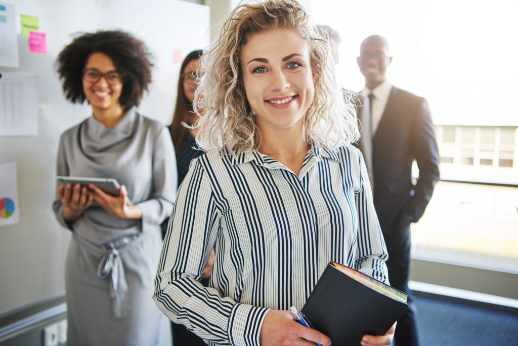 business woman standing